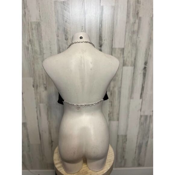 Black velvet tank top - Picture 3 of 5